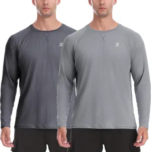 Men's UPF 50  Rash Guard Long Sleeve, Lightweight UV Sun Protection SPF Water Shirts for Swim Fishing Hiking Beach