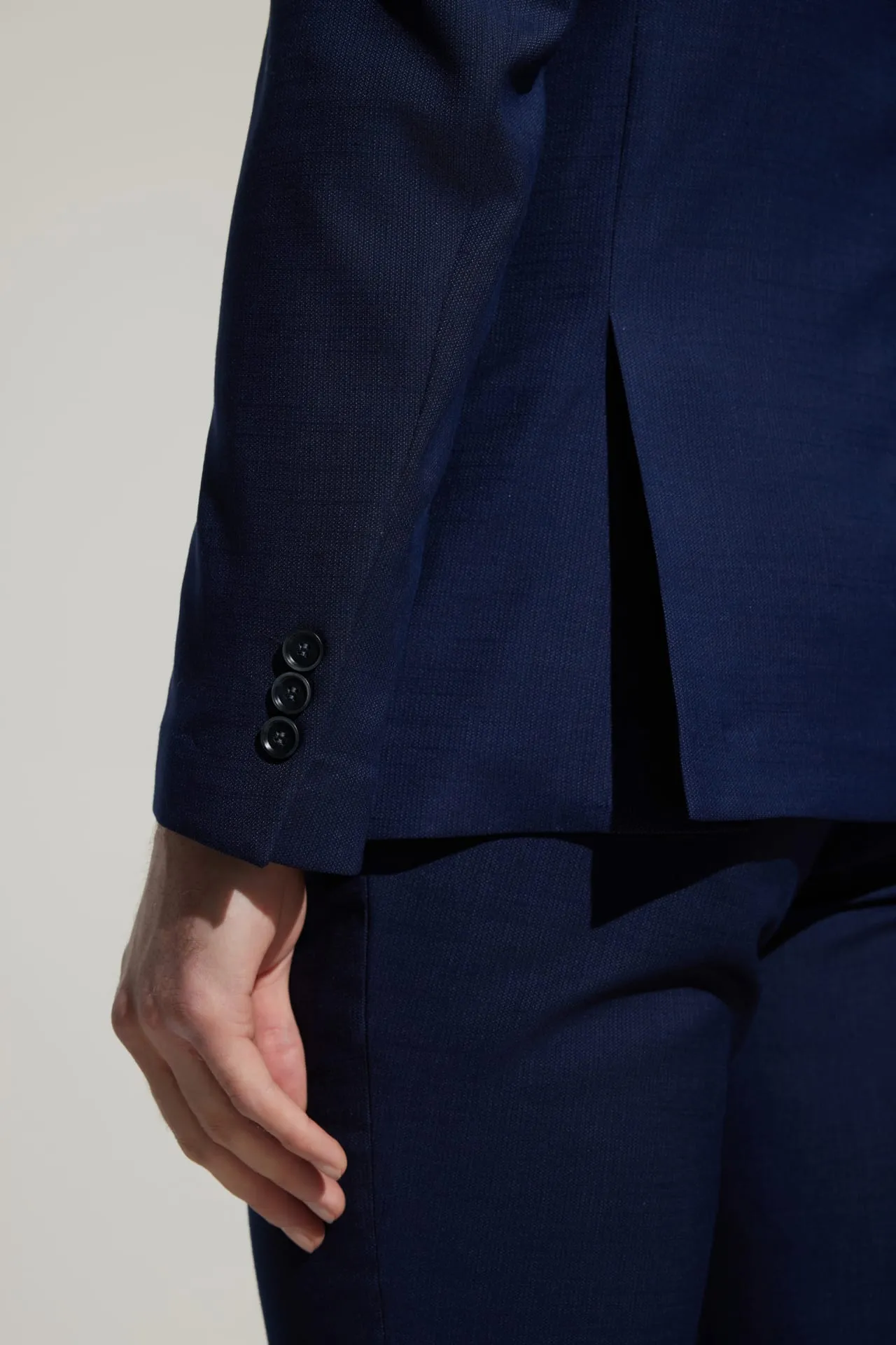 Multi-Way Stretch Slim Fit Texture Suit Blazer