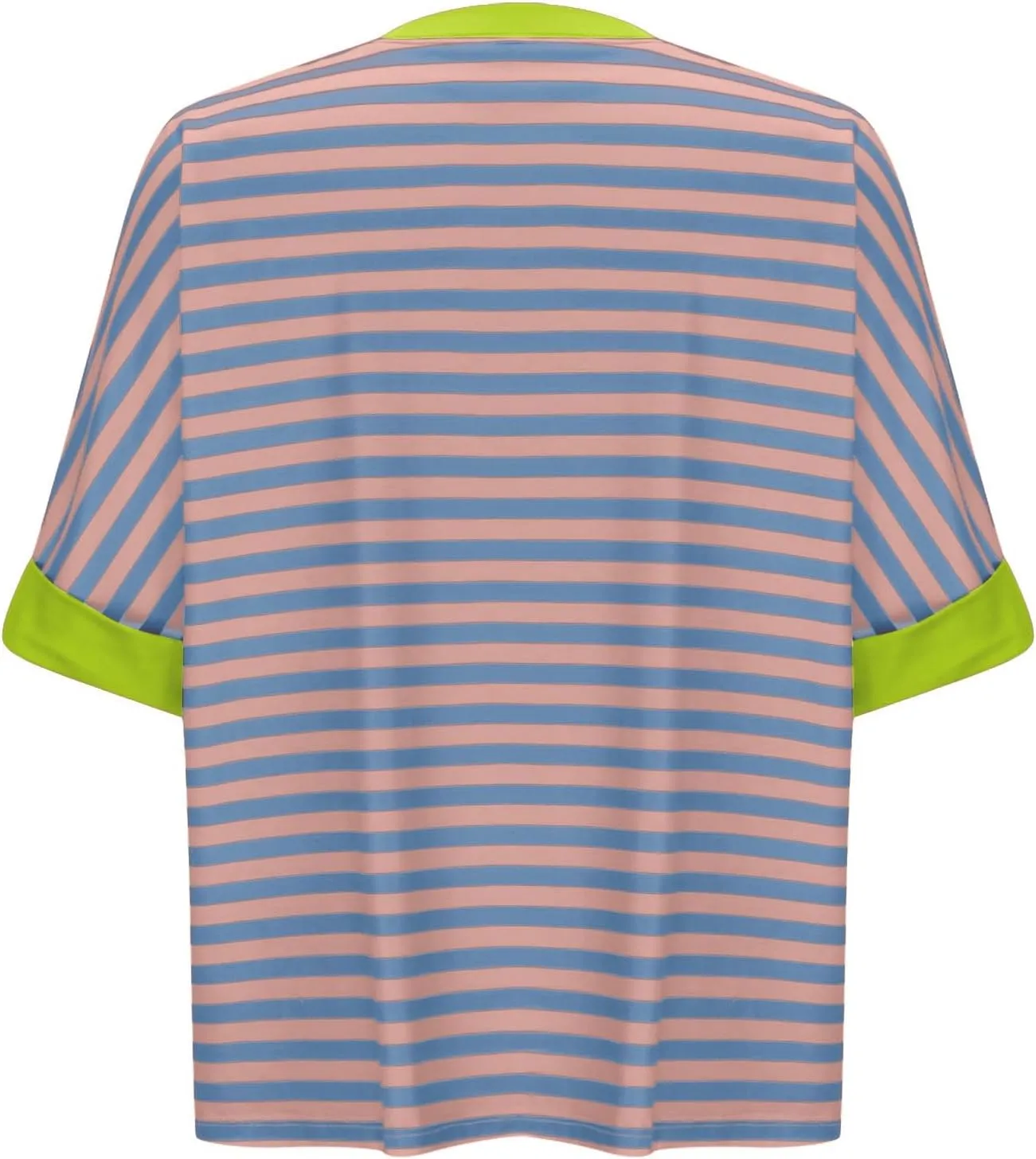 Oversized Tshirts for Women Crew Neck Striped Short Sleeve Blouses Casual Fashion Daily Womens Workout Tops