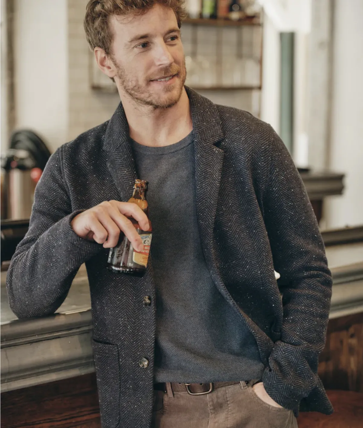 Pacifica Stretch Twill Blazer - Dark Herringbone