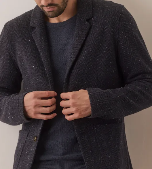 Pacifica Stretch Twill Blazer - Dark Herringbone