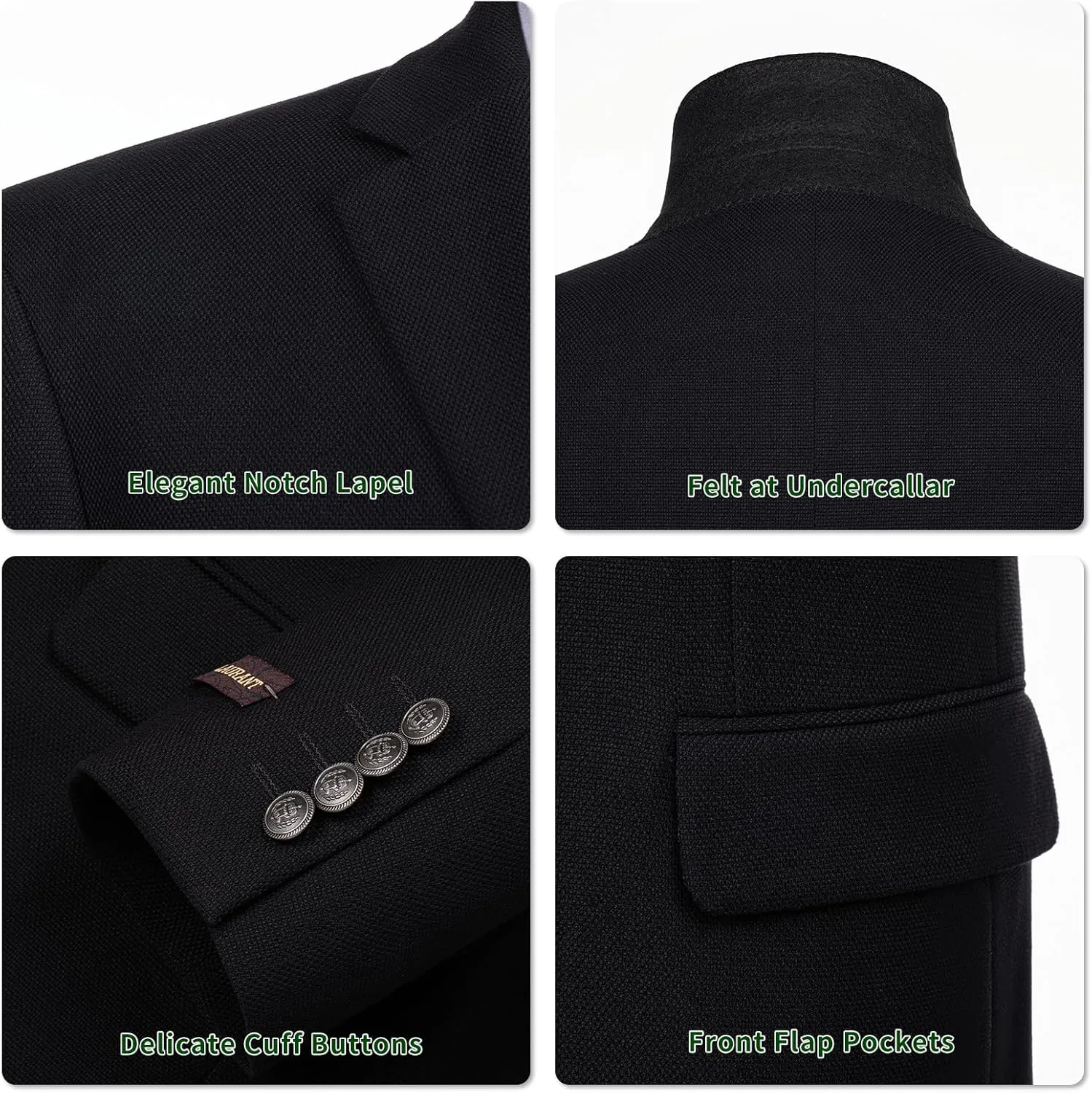 P&L Men's Casual Blazer Jacket Sport Coat, Classic Stretch Suit Jacket, 2 Button