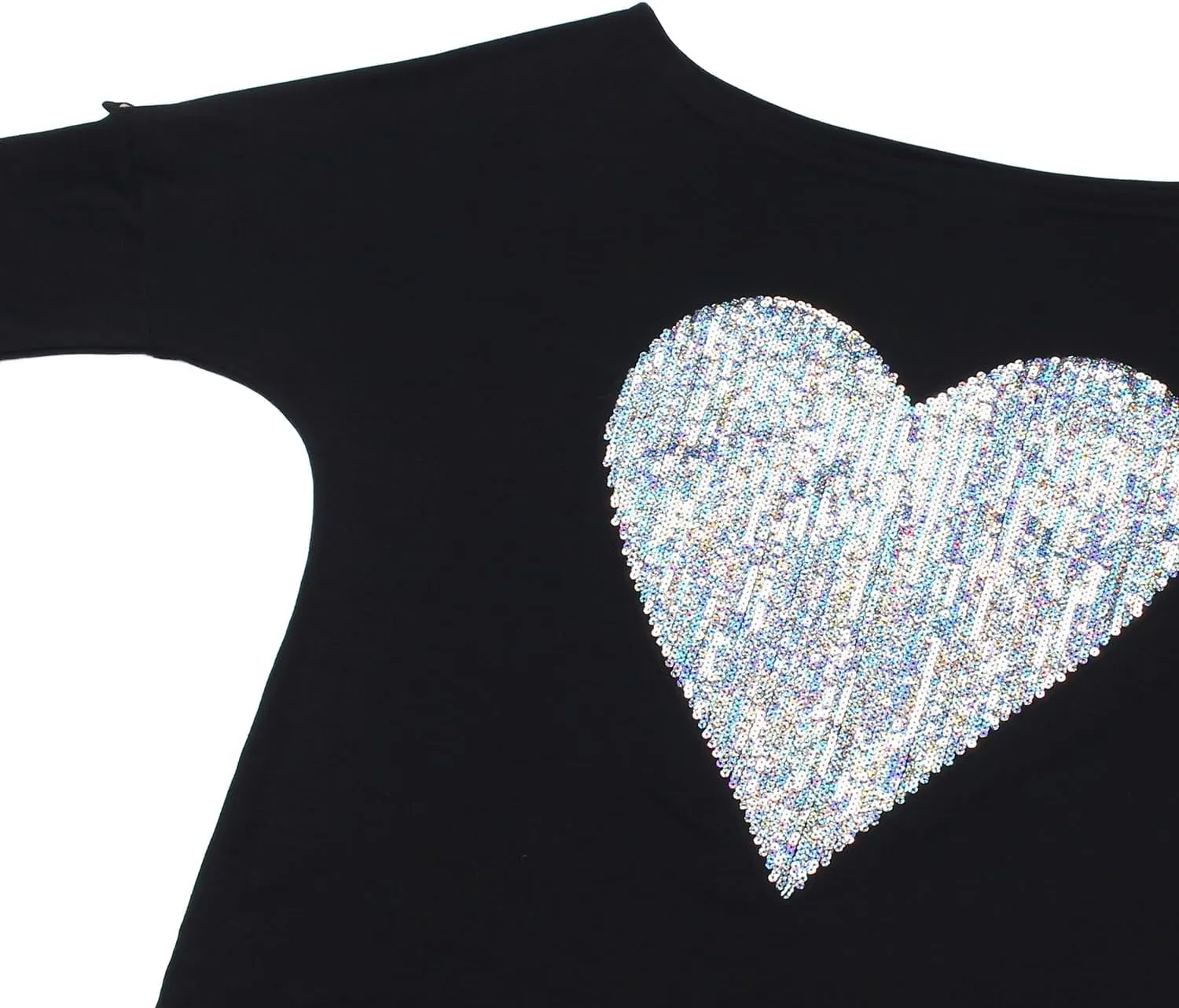 PESION Womens Off The Shoulder Tops Sexy Shiny Metallic Shirts Long Sleeves Fashion Graphic T-shirts Blouses