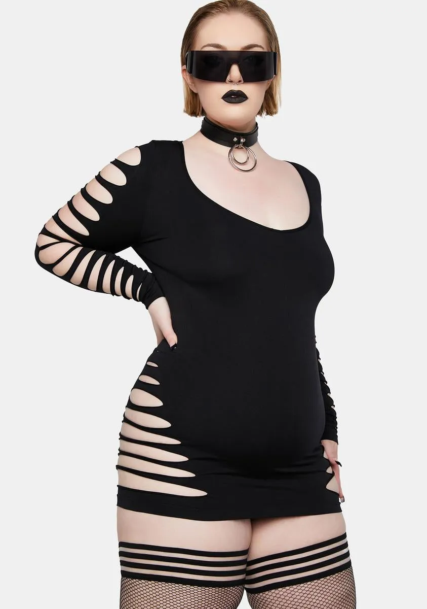Plus Don't Look Back Mini Dress