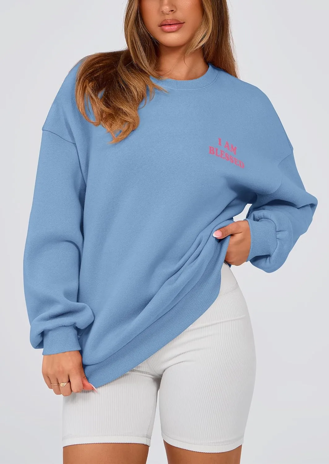 PRETTYGARDEN Women's Fall Fashion Oversized Sweatshirts Casual Crewneck Long Sleeve Graphic Pullover Tops Shirt