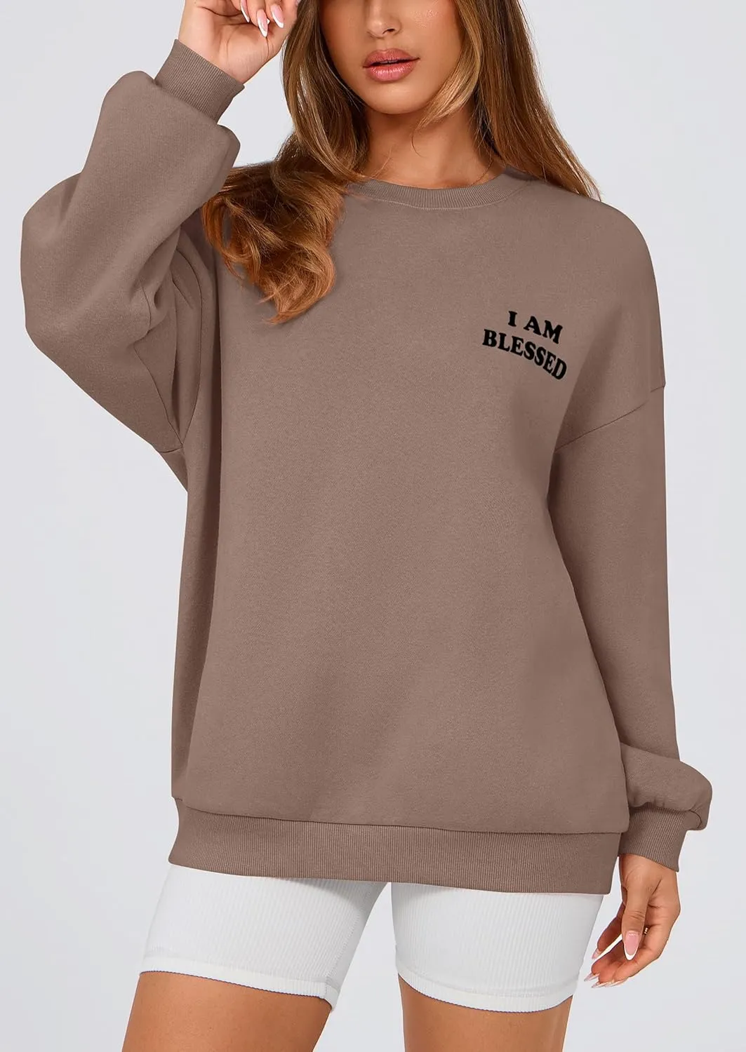 PRETTYGARDEN Women's Fall Fashion Oversized Sweatshirts Casual Crewneck Long Sleeve Graphic Pullover Tops Shirt