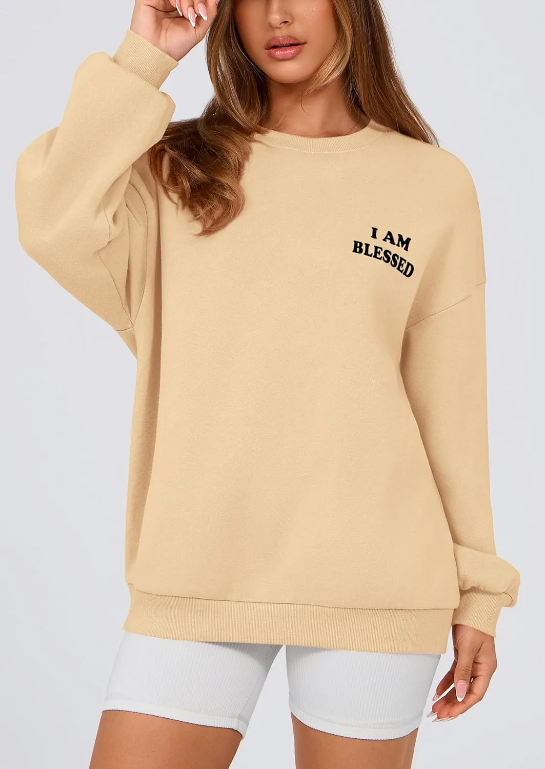 PRETTYGARDEN Women's Fall Fashion Oversized Sweatshirts Casual Crewneck Long Sleeve Graphic Pullover Tops Shirt