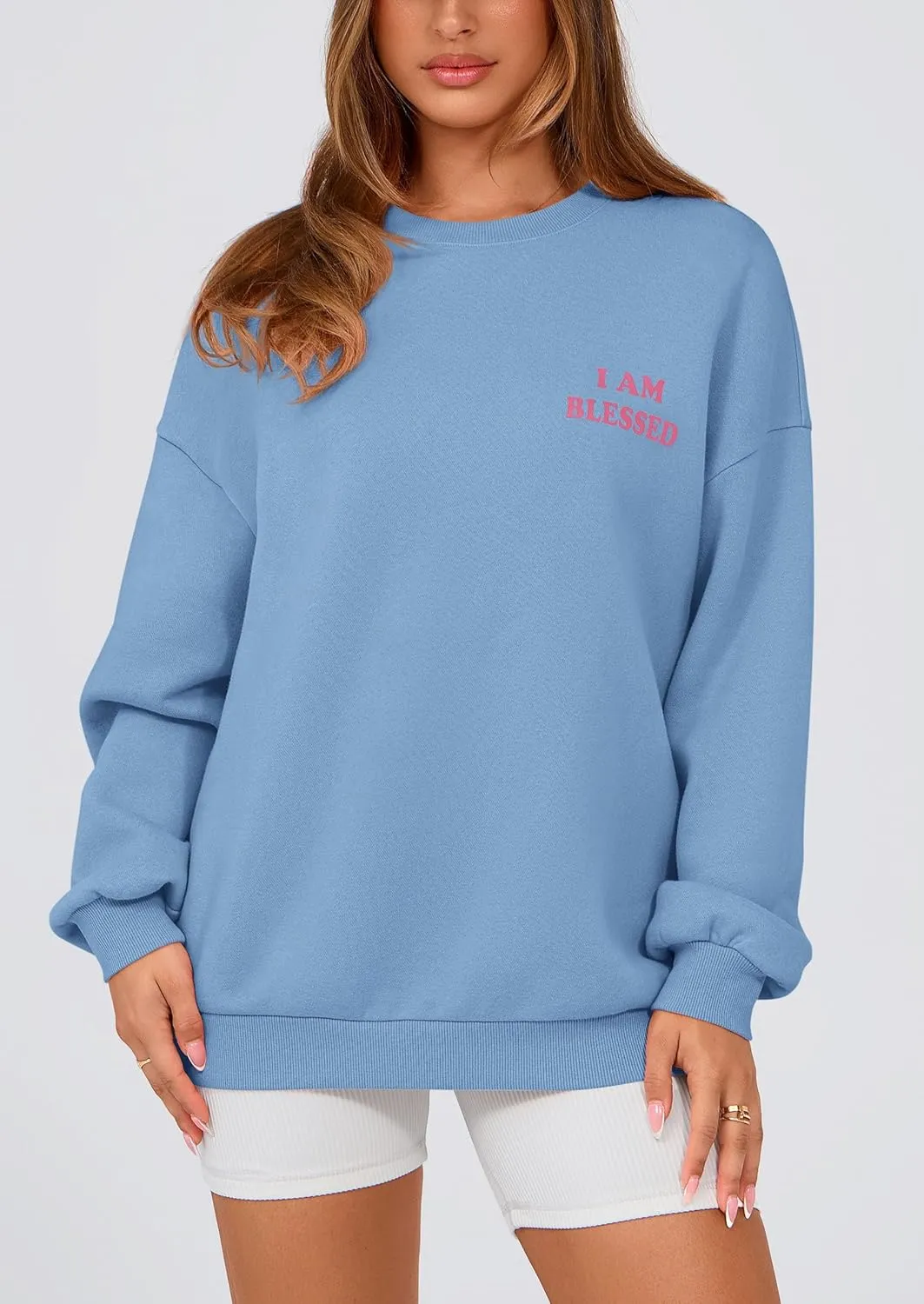 PRETTYGARDEN Women's Fall Fashion Oversized Sweatshirts Casual Crewneck Long Sleeve Graphic Pullover Tops Shirt