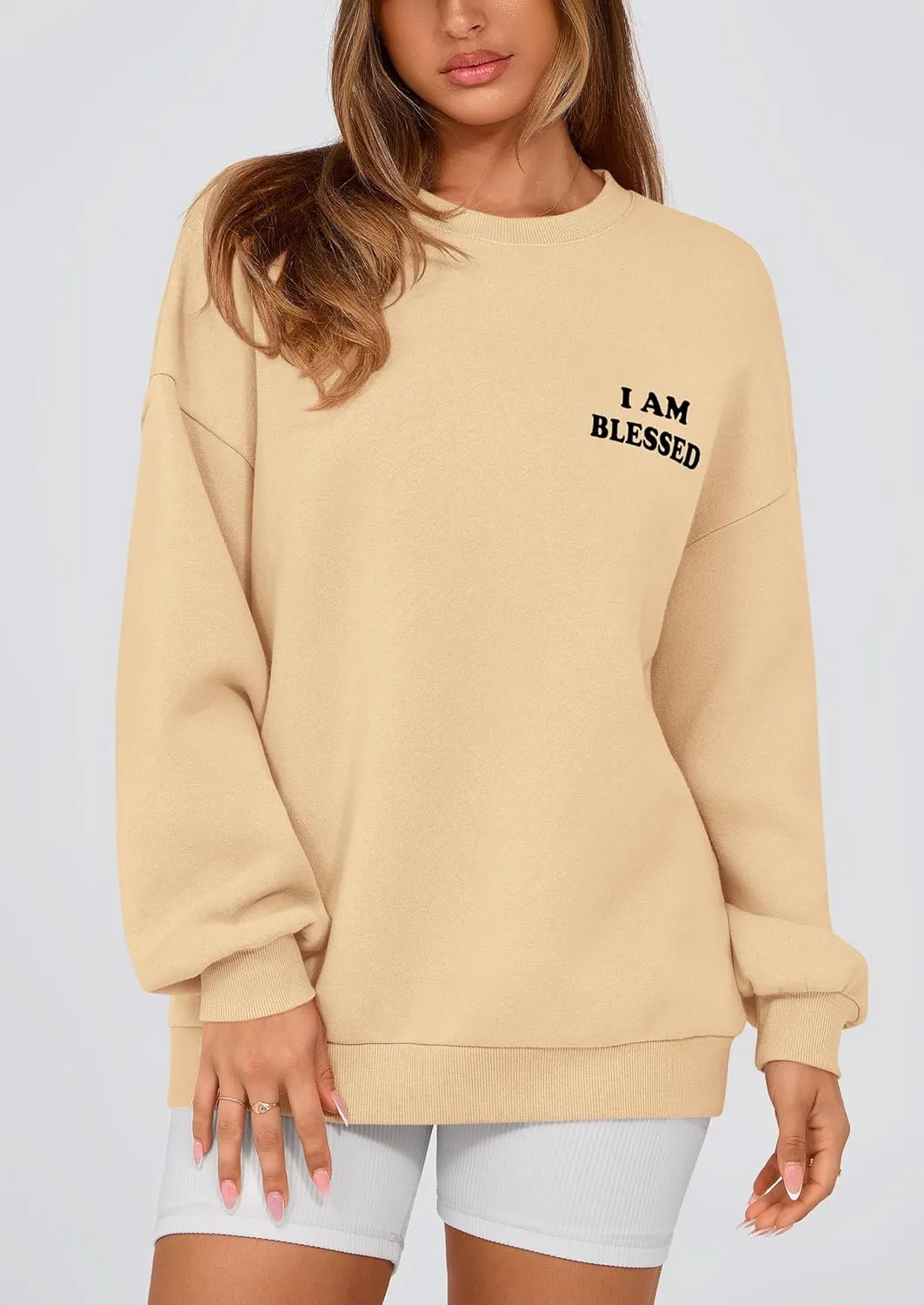 PRETTYGARDEN Women's Fall Fashion Oversized Sweatshirts Casual Crewneck Long Sleeve Graphic Pullover Tops Shirt