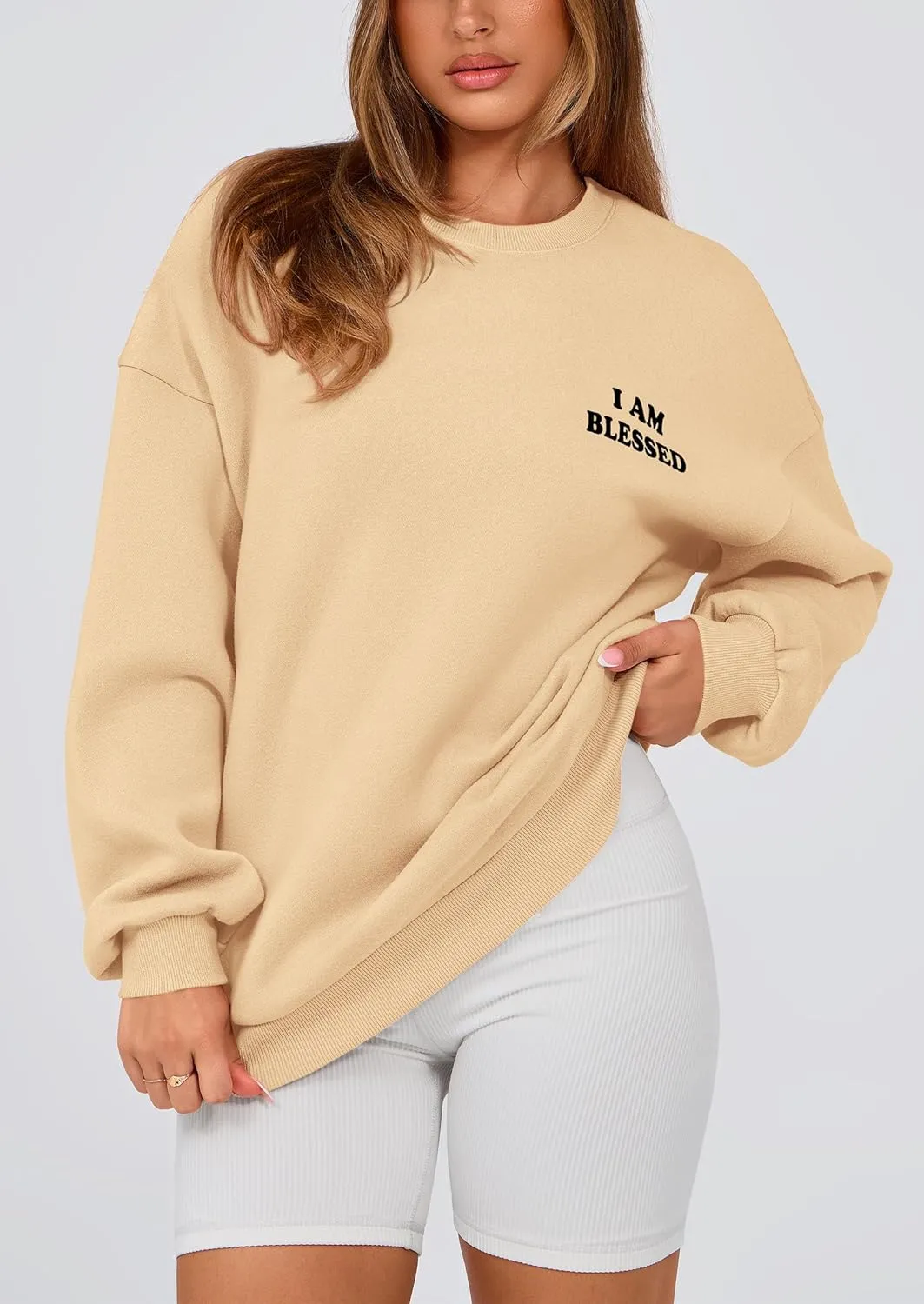 PRETTYGARDEN Women's Fall Fashion Oversized Sweatshirts Casual Crewneck Long Sleeve Graphic Pullover Tops Shirt