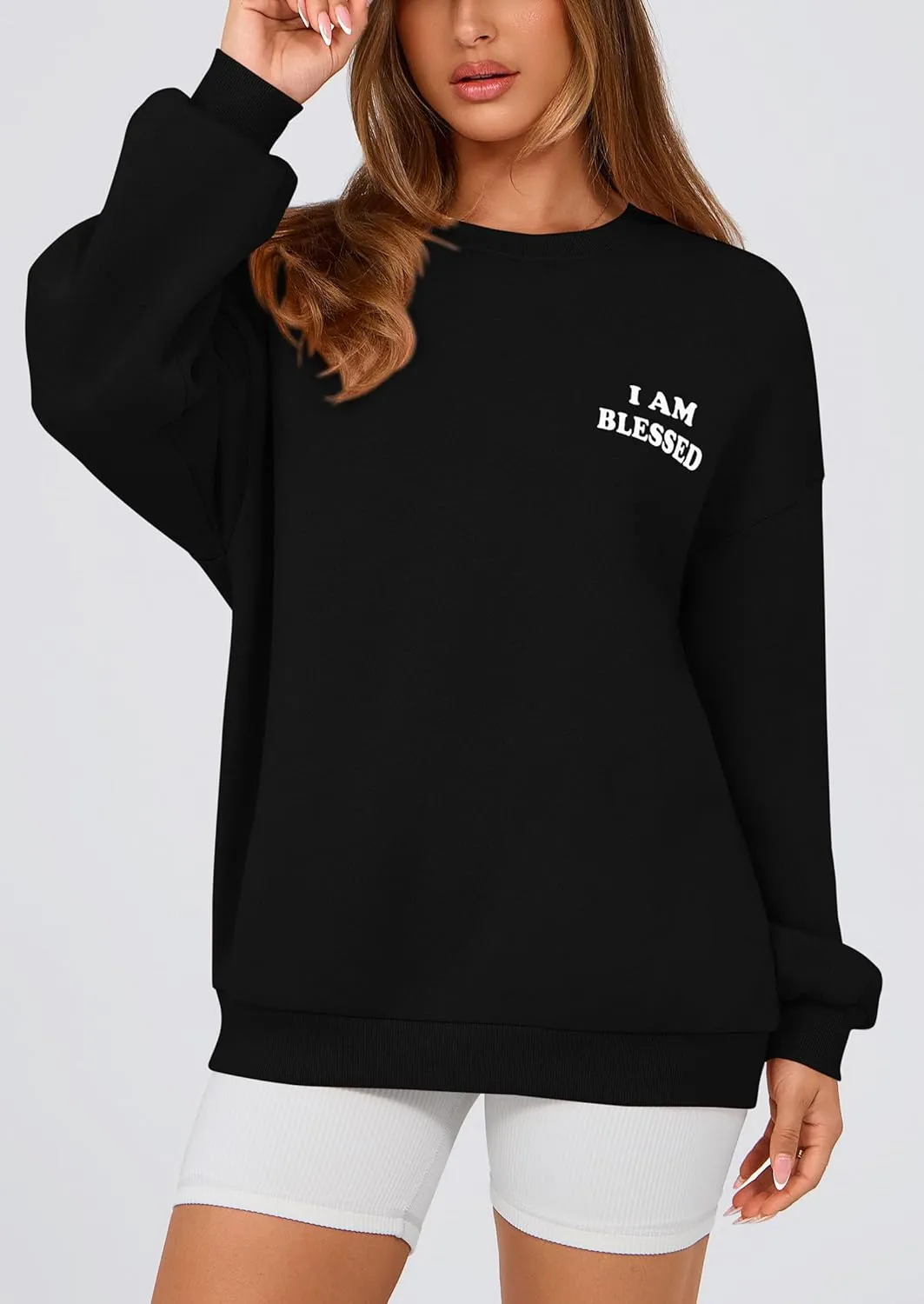 PRETTYGARDEN Women's Fall Fashion Oversized Sweatshirts Casual Crewneck Long Sleeve Graphic Pullover Tops Shirt