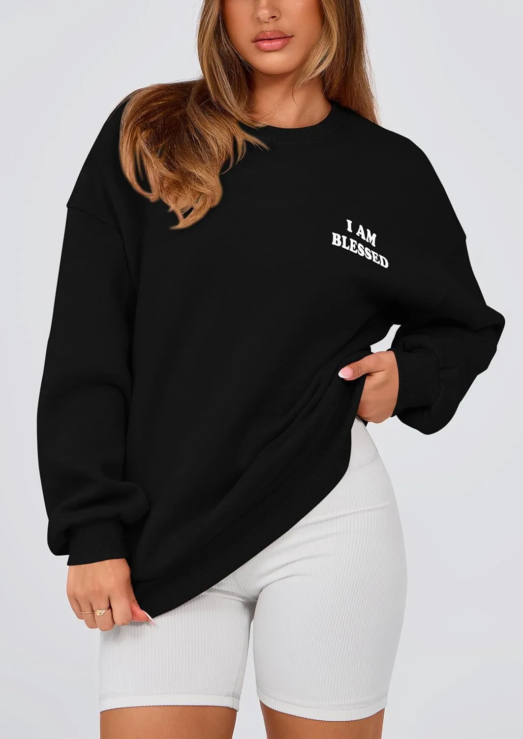 PRETTYGARDEN Women's Fall Fashion Oversized Sweatshirts Casual Crewneck Long Sleeve Graphic Pullover Tops Shirt
