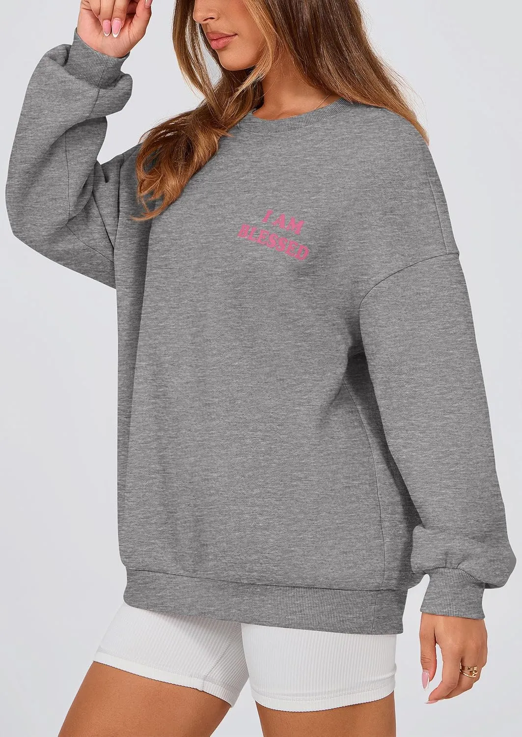 PRETTYGARDEN Women's Fall Fashion Oversized Sweatshirts Casual Crewneck Long Sleeve Graphic Pullover Tops Shirt