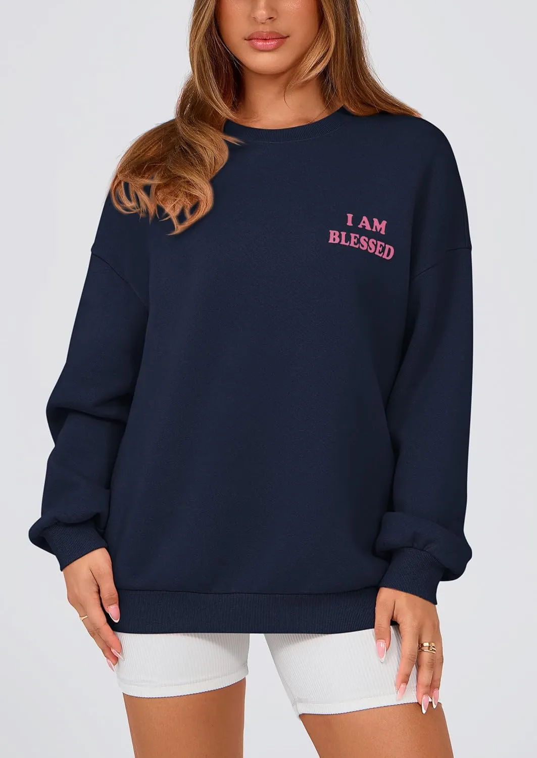 PRETTYGARDEN Women's Fall Fashion Oversized Sweatshirts Casual Crewneck Long Sleeve Graphic Pullover Tops Shirt