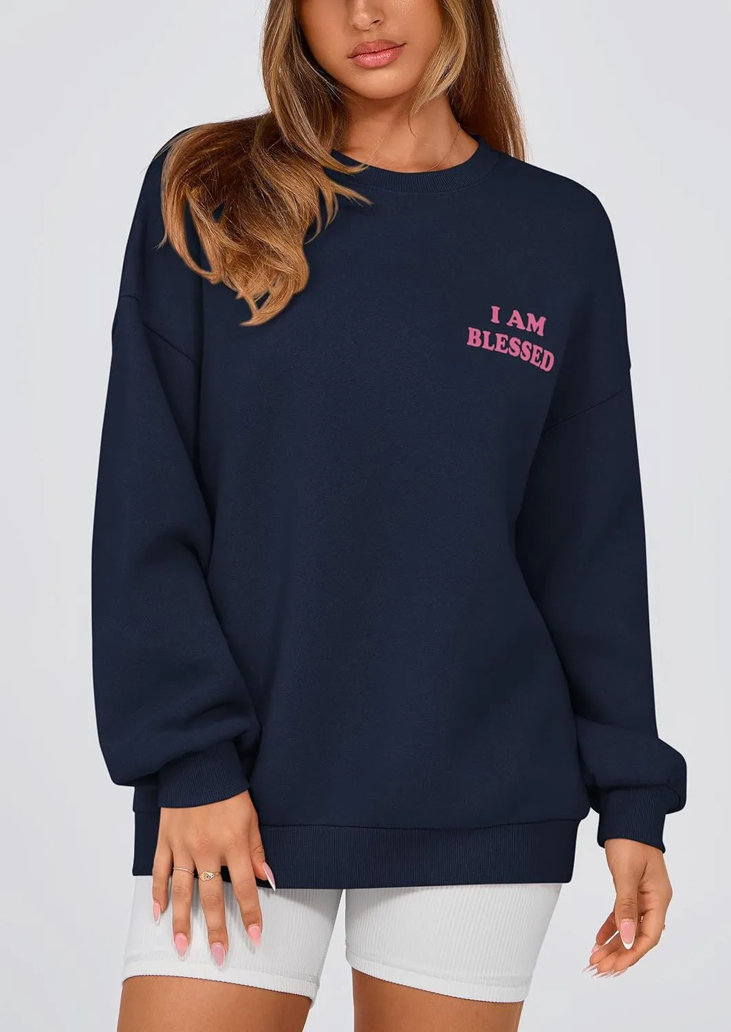 PRETTYGARDEN Women's Fall Fashion Oversized Sweatshirts Casual Crewneck Long Sleeve Graphic Pullover Tops Shirt