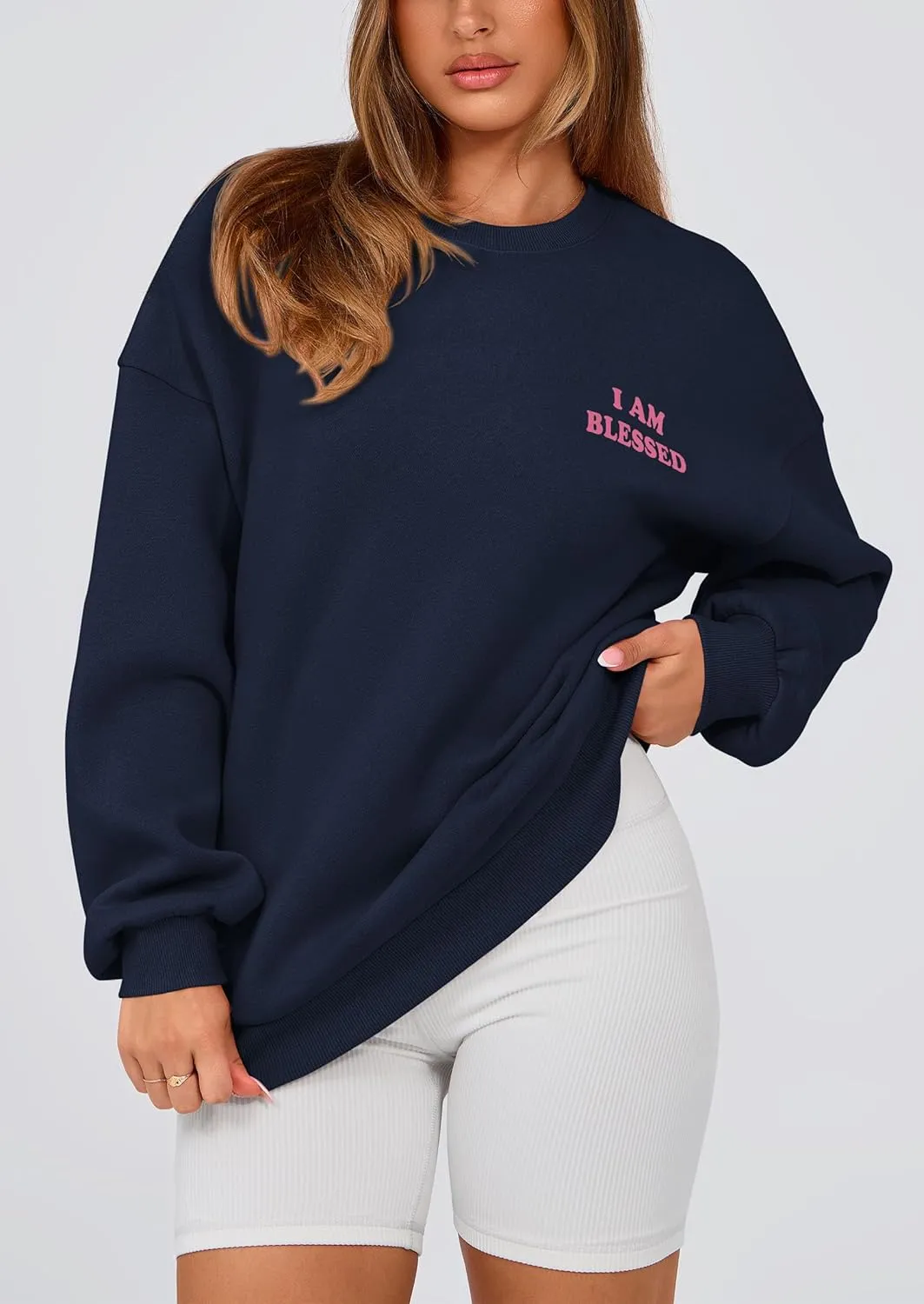 PRETTYGARDEN Women's Fall Fashion Oversized Sweatshirts Casual Crewneck Long Sleeve Graphic Pullover Tops Shirt