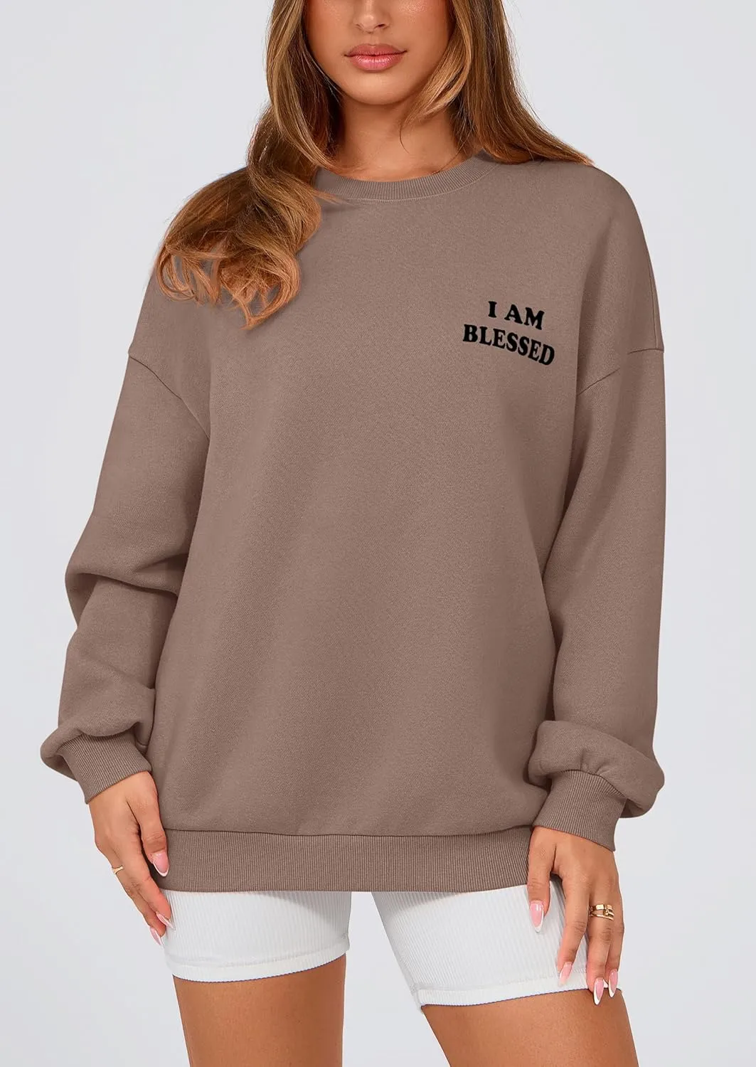 PRETTYGARDEN Women's Fall Fashion Oversized Sweatshirts Casual Crewneck Long Sleeve Graphic Pullover Tops Shirt