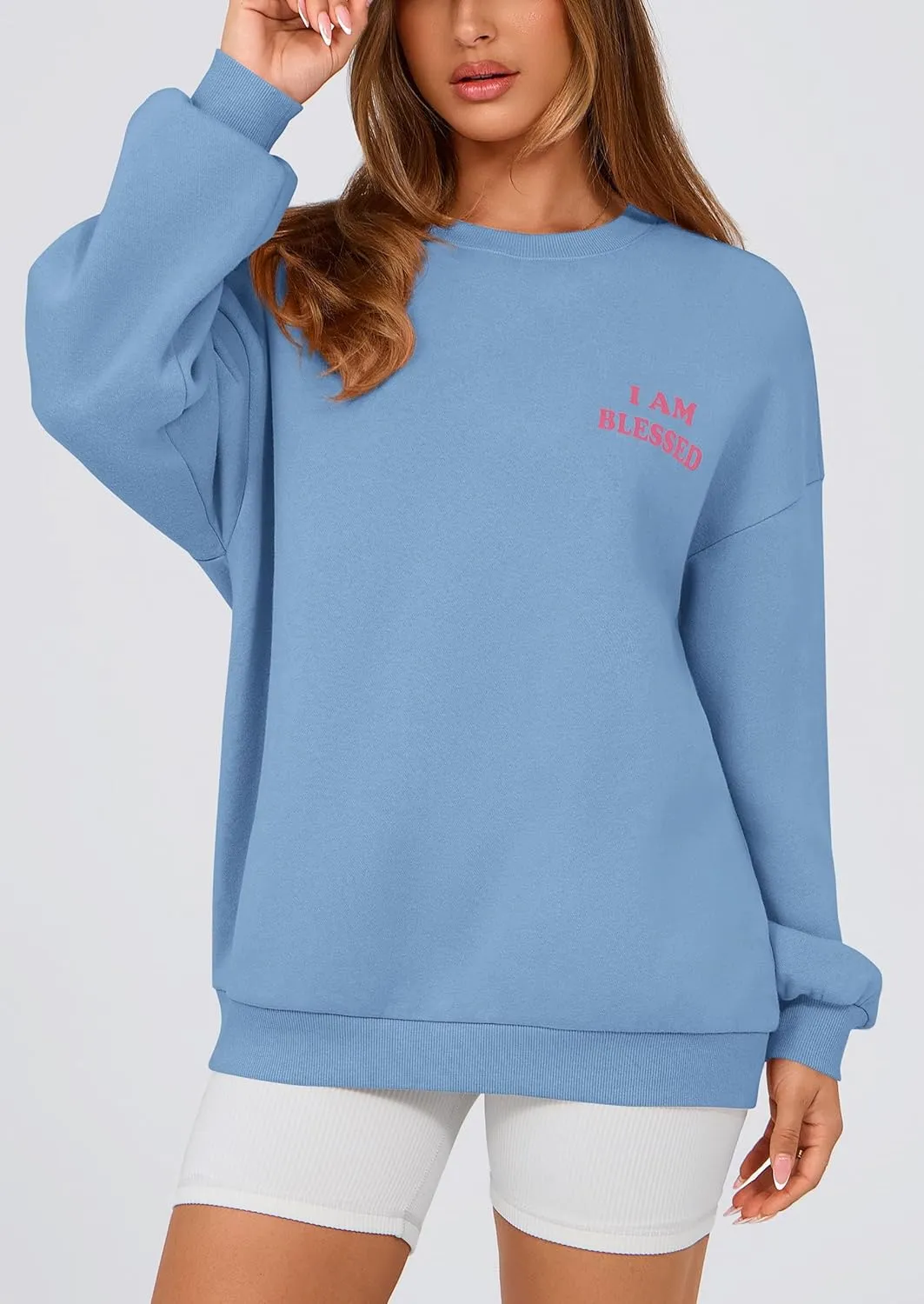 PRETTYGARDEN Women's Fall Fashion Oversized Sweatshirts Casual Crewneck Long Sleeve Graphic Pullover Tops Shirt
