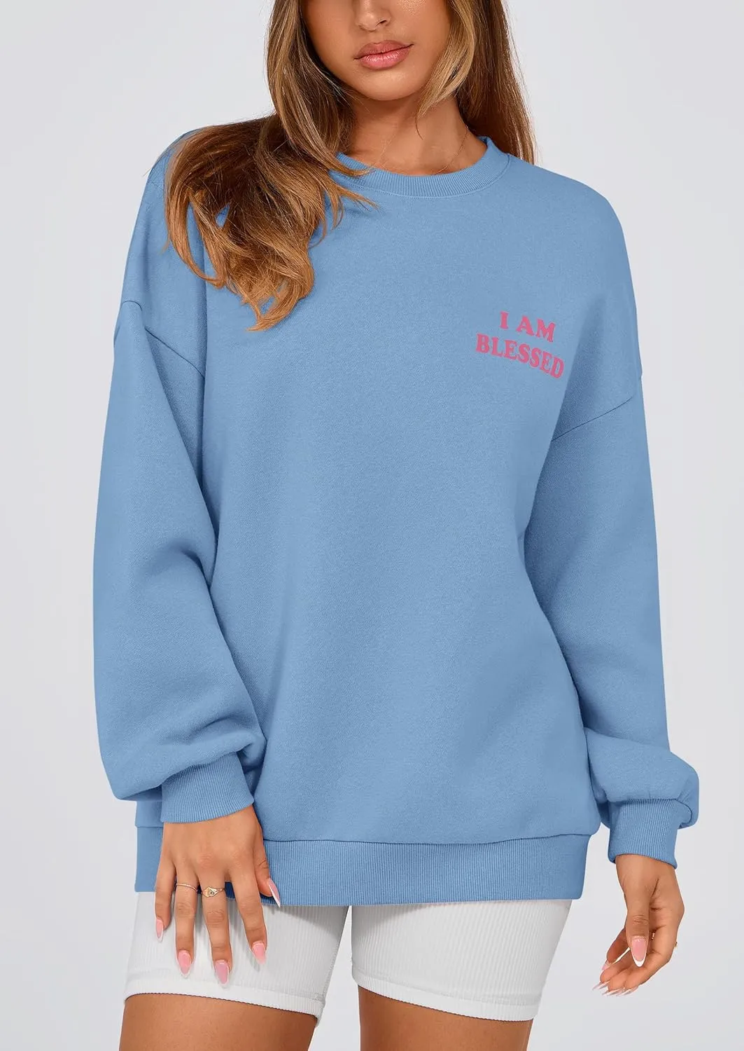 PRETTYGARDEN Women's Fall Fashion Oversized Sweatshirts Casual Crewneck Long Sleeve Graphic Pullover Tops Shirt