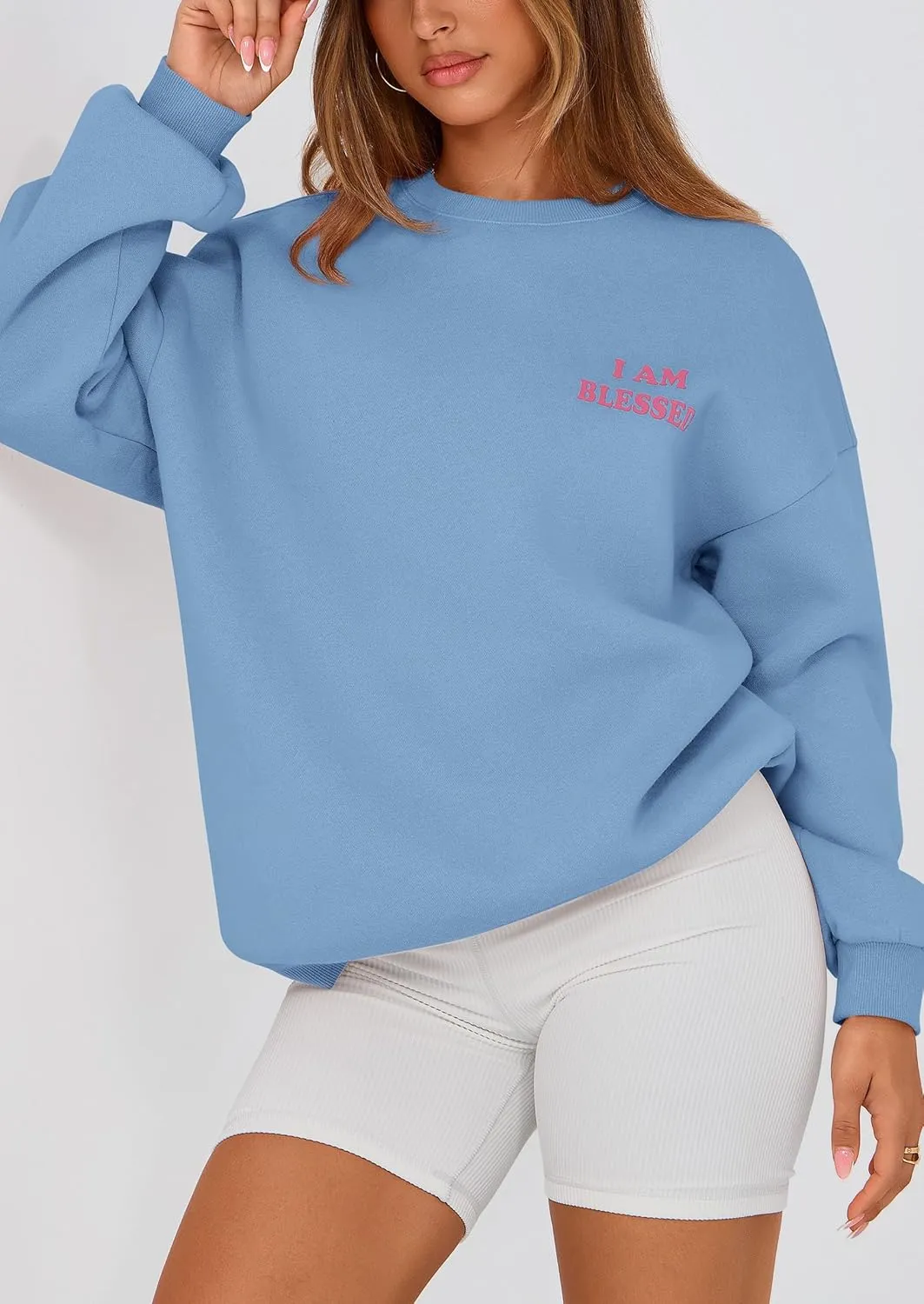 PRETTYGARDEN Women's Fall Fashion Oversized Sweatshirts Casual Crewneck Long Sleeve Graphic Pullover Tops Shirt