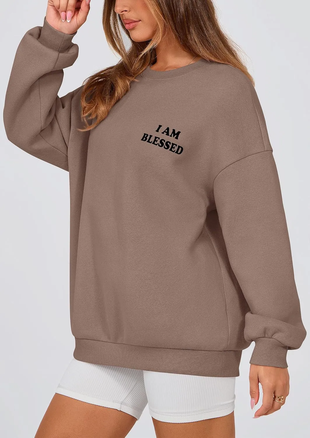 PRETTYGARDEN Women's Fall Fashion Oversized Sweatshirts Casual Crewneck Long Sleeve Graphic Pullover Tops Shirt