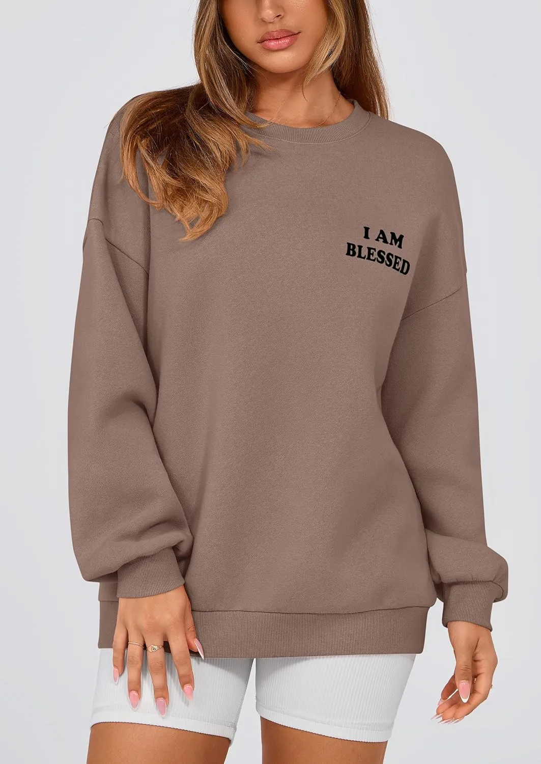 PRETTYGARDEN Women's Fall Fashion Oversized Sweatshirts Casual Crewneck Long Sleeve Graphic Pullover Tops Shirt