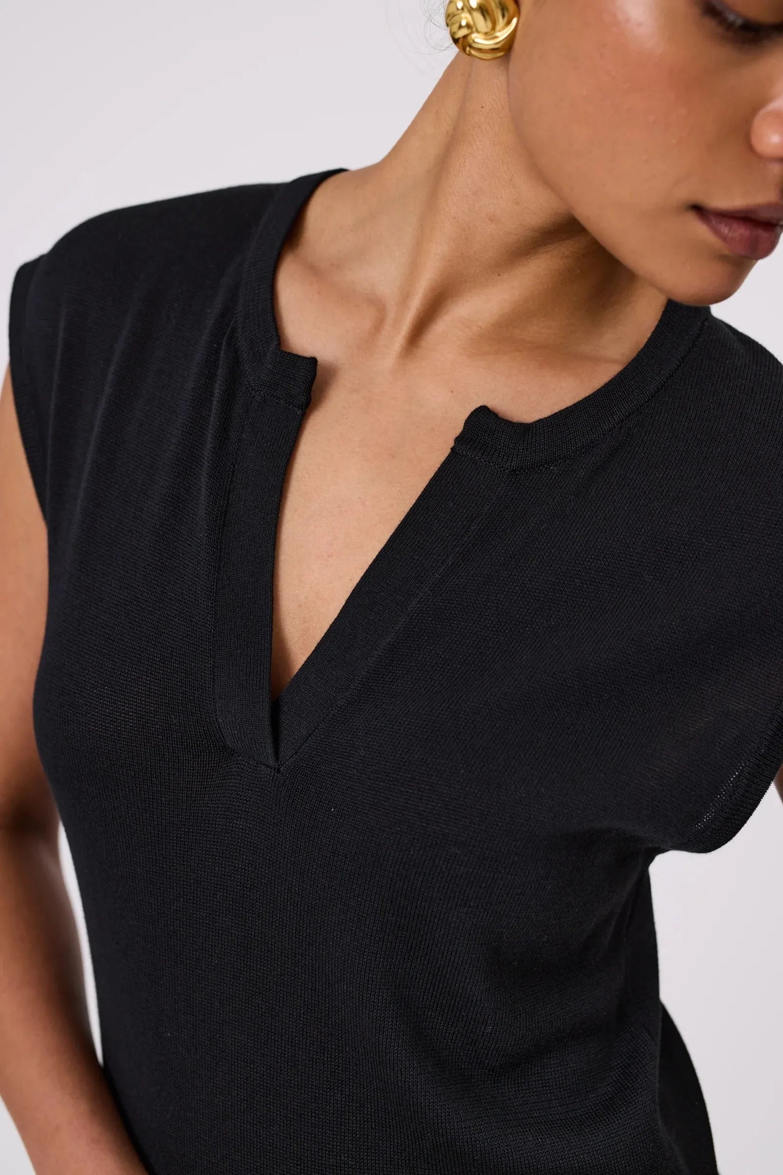 Prima Knit Maxi Dress - Black