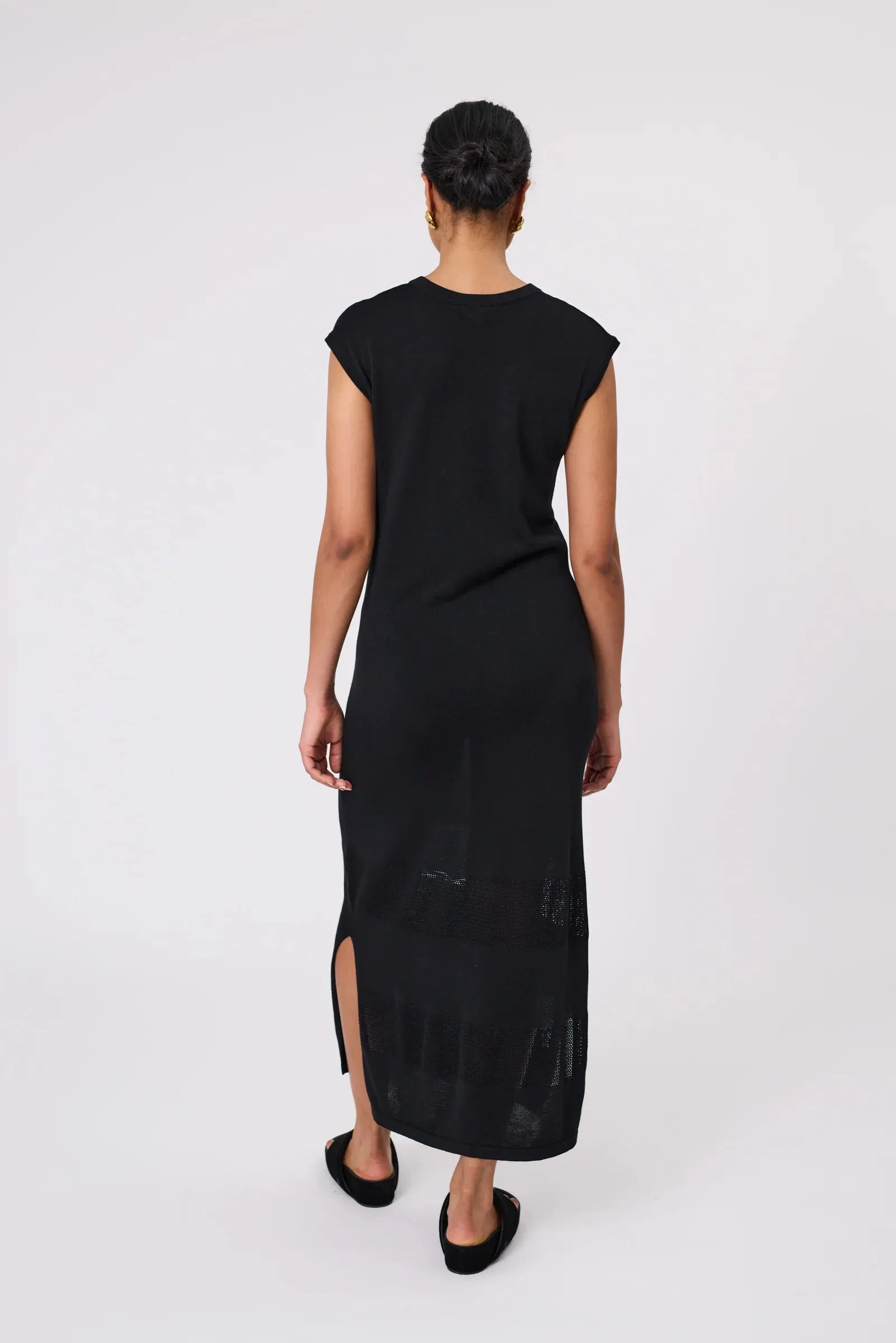 Prima Knit Maxi Dress - Black