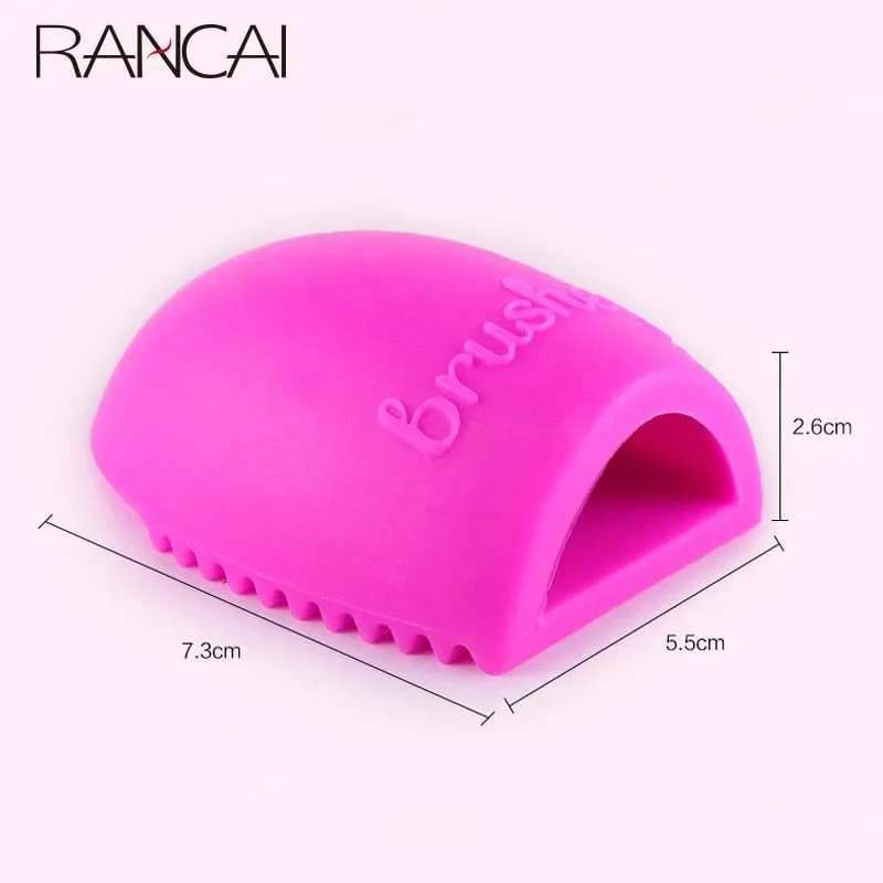 RANCAI 1pcs Silicone Egg Brush Cleaning Brushegg Cleanser Cleaner Foundation Powder Clean tools for Cosmetic Makeup Brushes