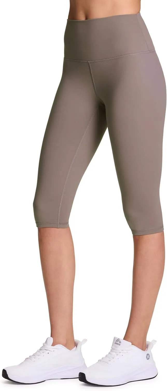 RBX Active Women's Cropped Capri Legging, 15" Inseam Buttery Soft Squat Proof Training Capri Yoga Tights