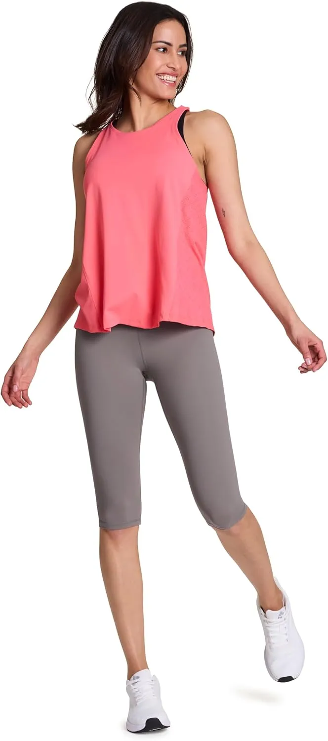 RBX Active Women's Cropped Capri Legging, 15" Inseam Buttery Soft Squat Proof Training Capri Yoga Tights