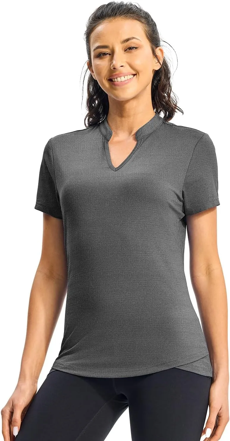 Rdruko Women's Hiking Shirts Short Sleeve UPF 50  Sun Protection Lightweight Dry Fit Running Fishing Shirts