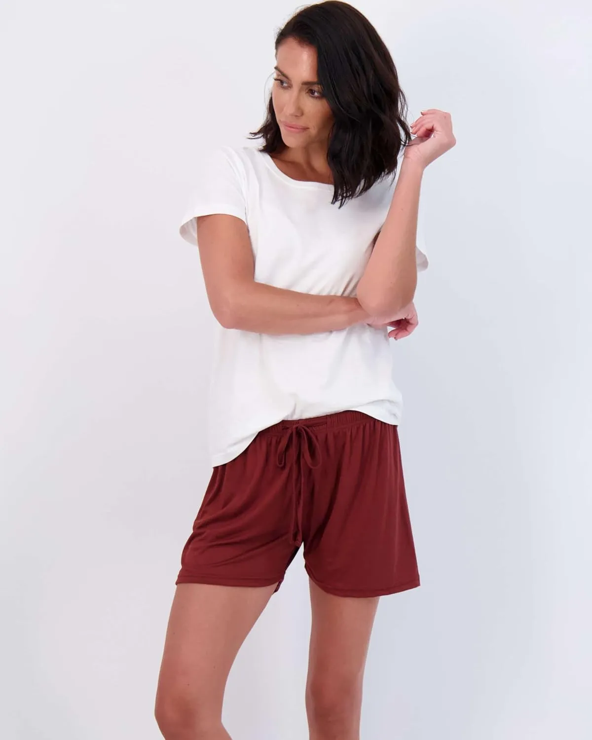 Real Essentials 3 Pack: Womens Ultra-Soft Comfy Stretch Pajama Lounge Shorts Elegant Sleepwear(Available In Plus Size)
