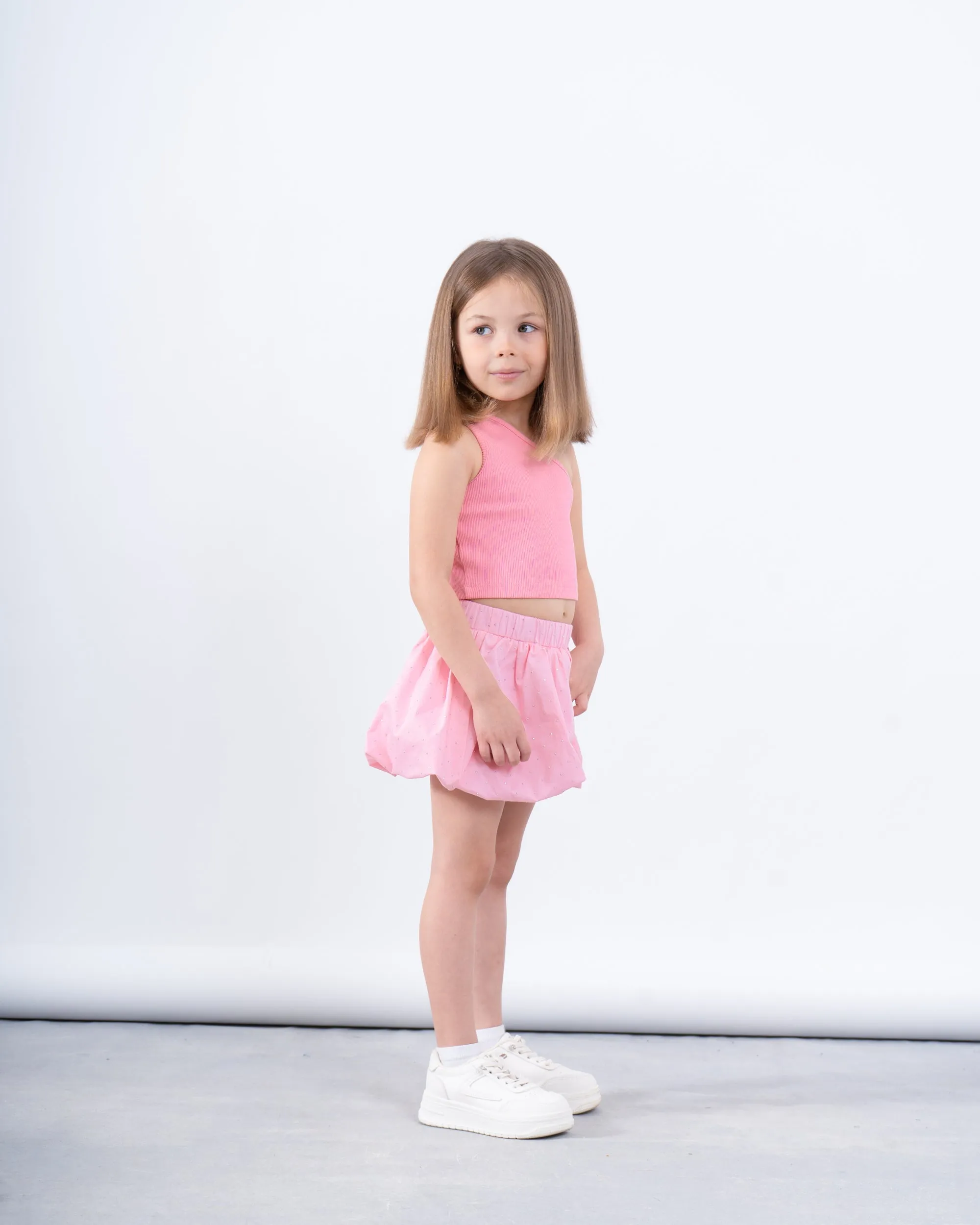 Ribbed One-Shoulder Top