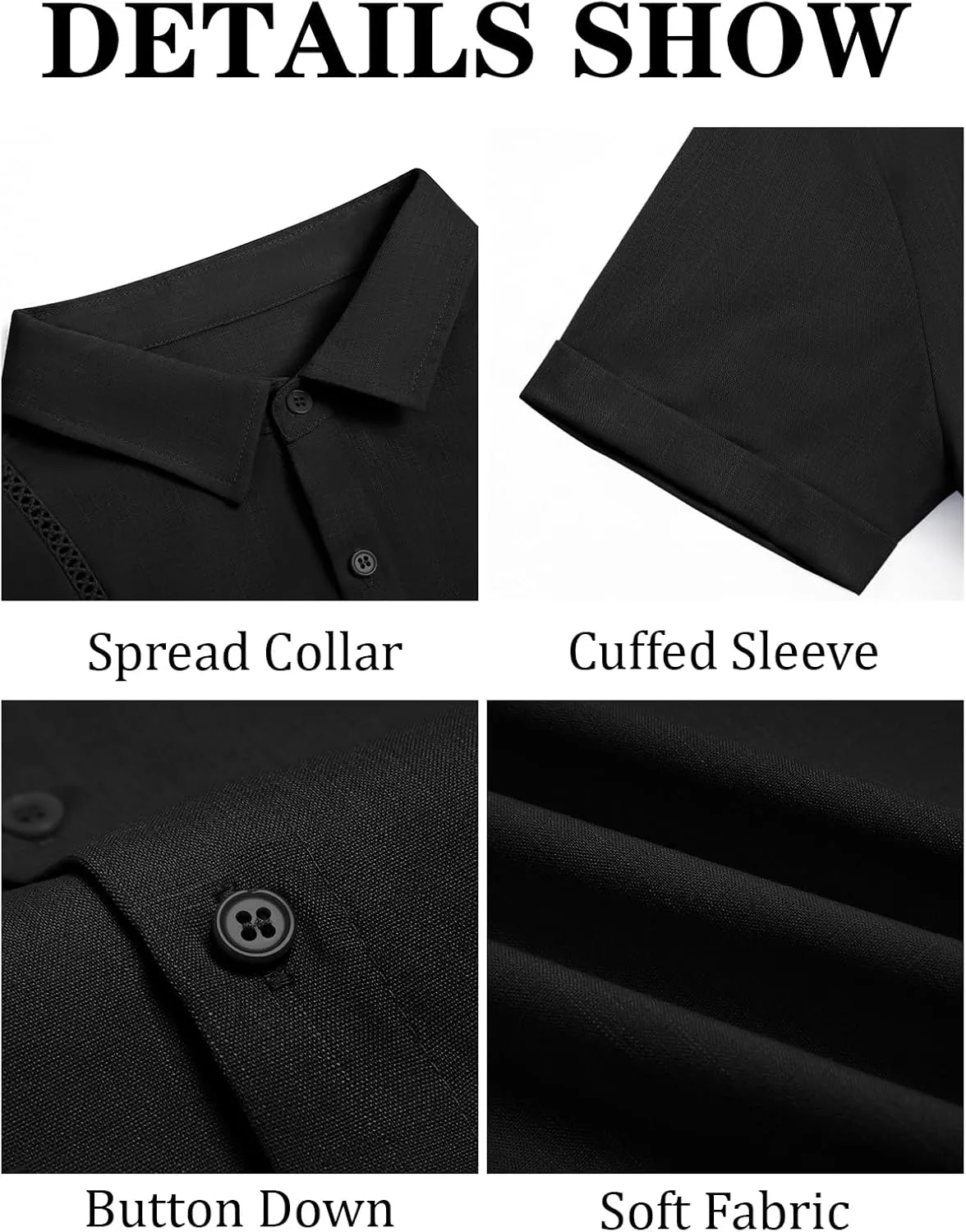 Runcati Mens Guayabera Shirts Short Sleeve Casual Cuban Linen Shirt Button Down Beach Summer Mexican Shirts