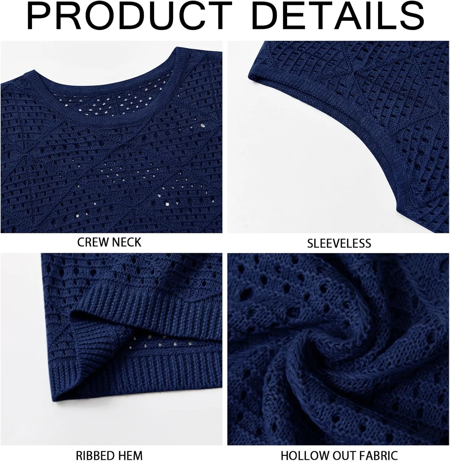 Runcati Mens Knitted Tank Tops Casual Sleeveless Hollow Out Crochet T-Shirts Muscle Summer Beach Hippie Shirts
