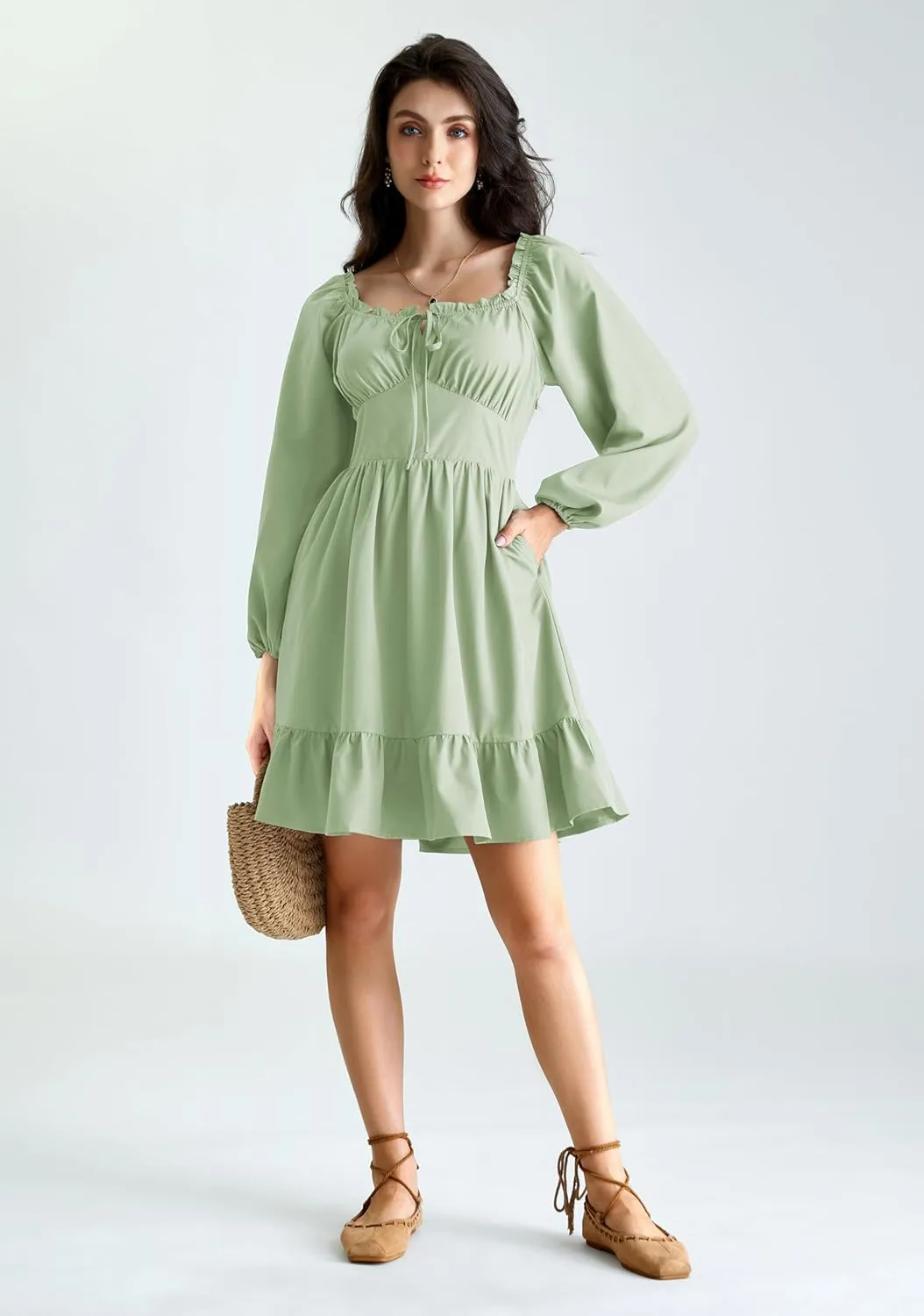 Scarlet Darkness Renaissance Corset Dress Long Lantern Sleeve Off The Shoulder Mini Dress
