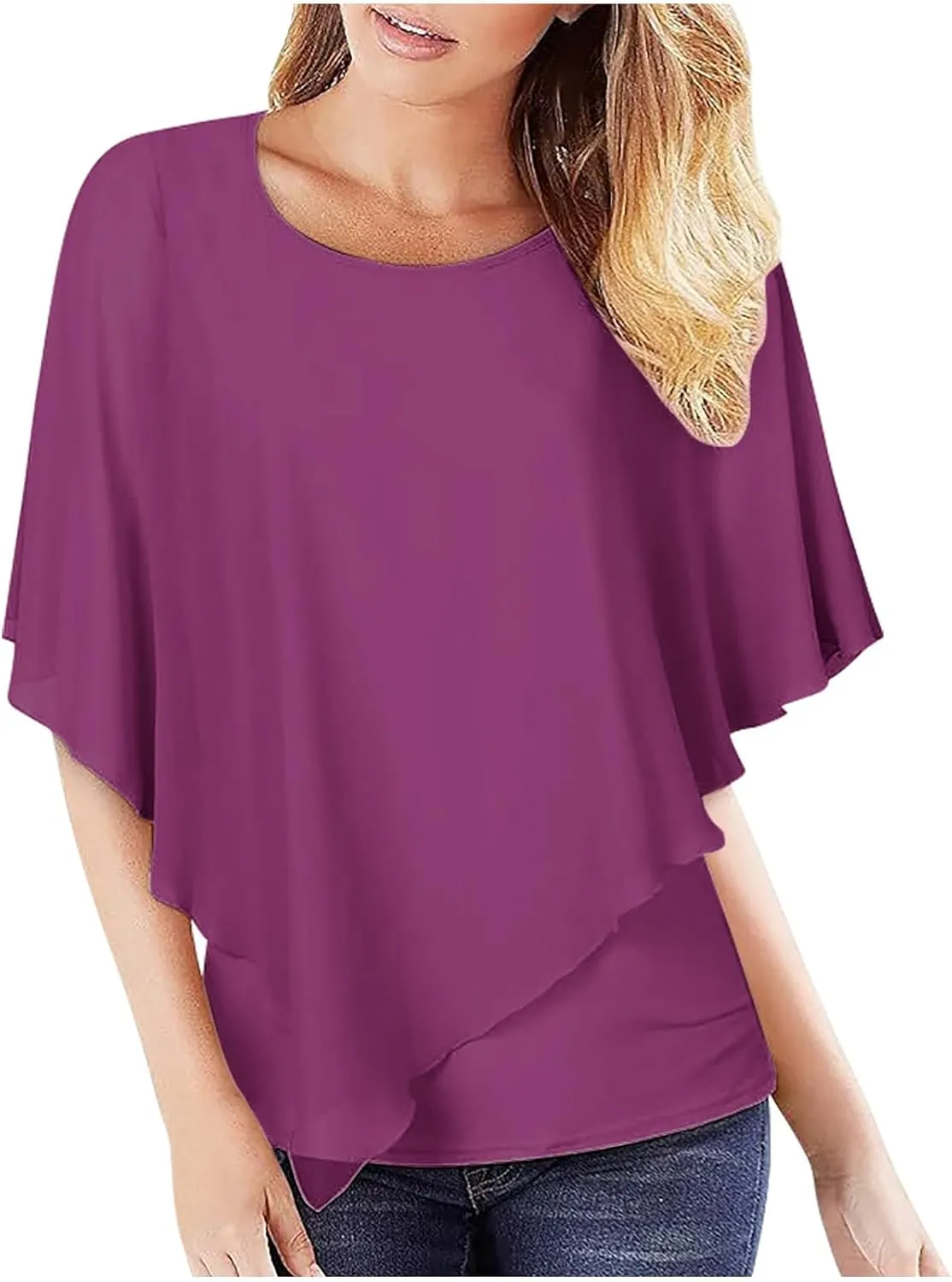 Shirts for Women Trendy Short Sleeve Plain Crewneck Blouses Casual Daily Work Fashion Sexy Cute Tops