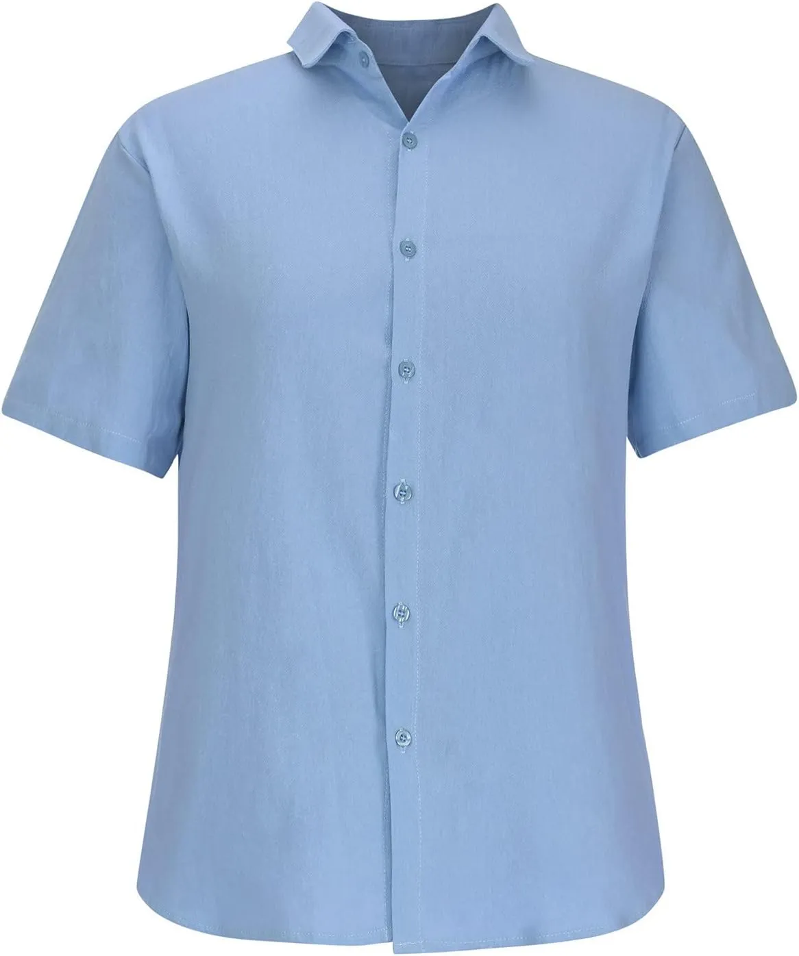 Short Sleeve Button Down Shirt for Men Casual Collared Linen Shirts Vacation Beach Outfits Textured Shirts