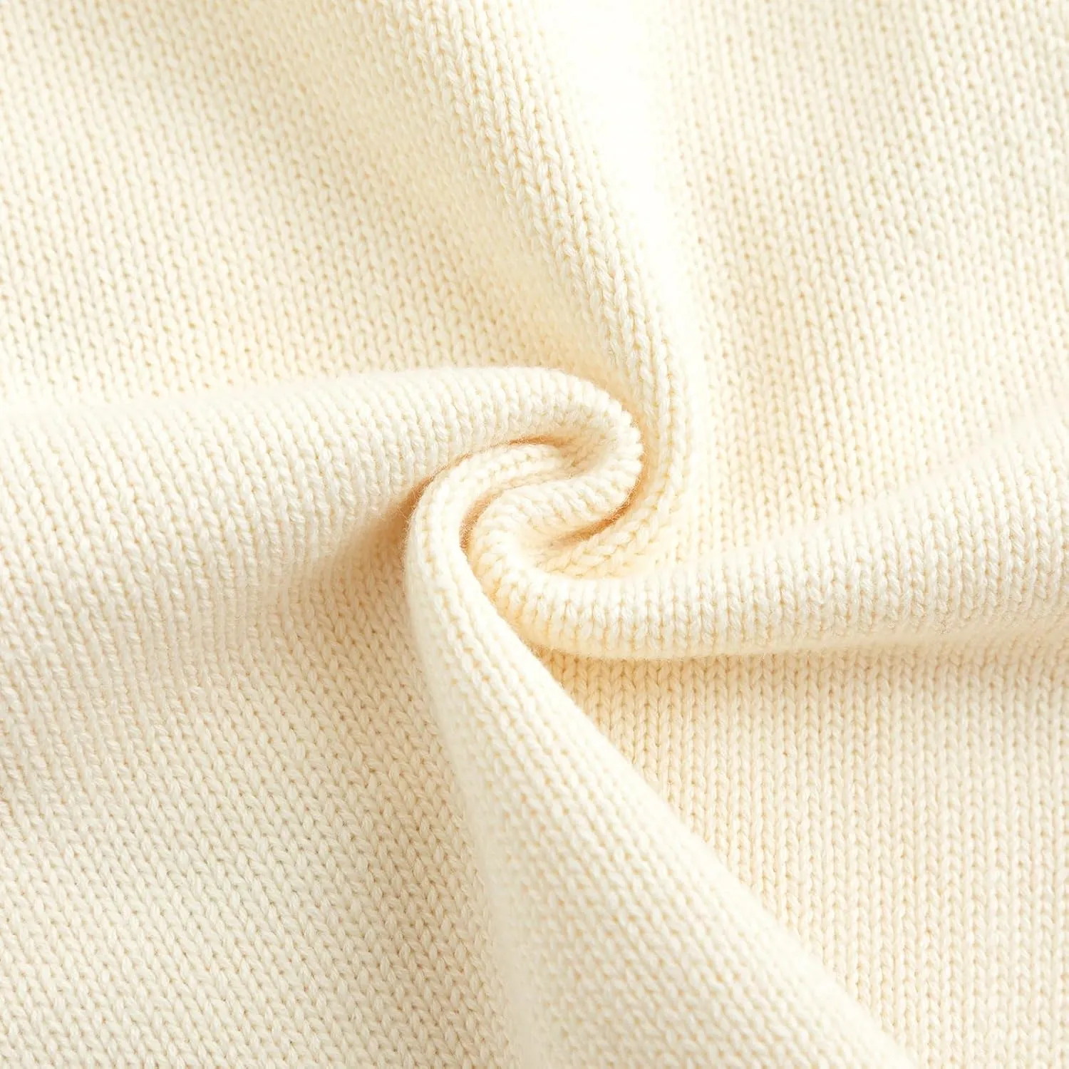 Simplee kids Baby Girl Knit Cardigan Sweater Cream Cotton Autumn Coat