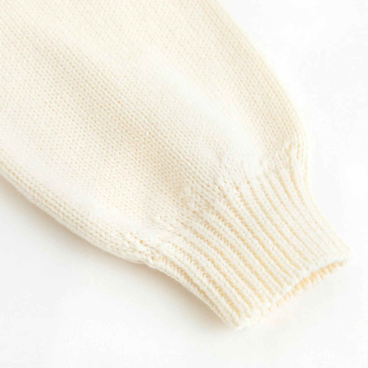 Simplee kids Baby Girl Knit Cardigan Sweater Cream Cotton Autumn Coat
