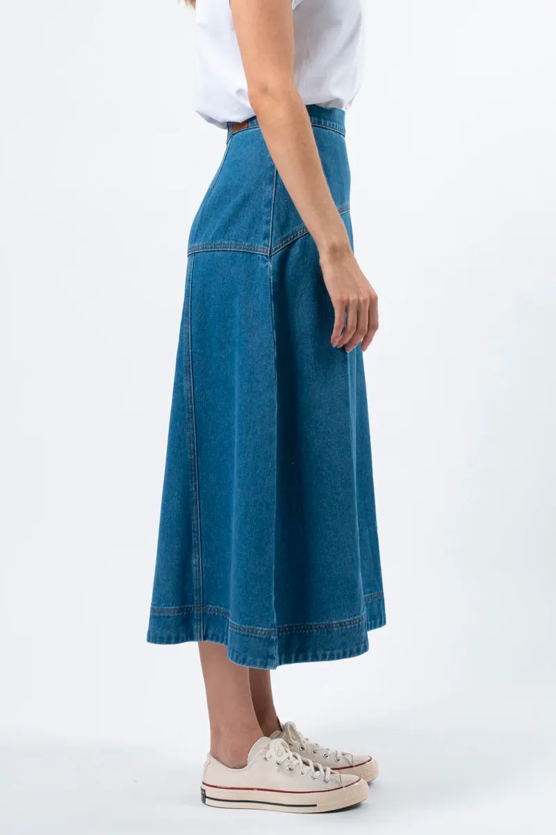 Stella   Gemma -  Dixie Skirt - Mid Wash