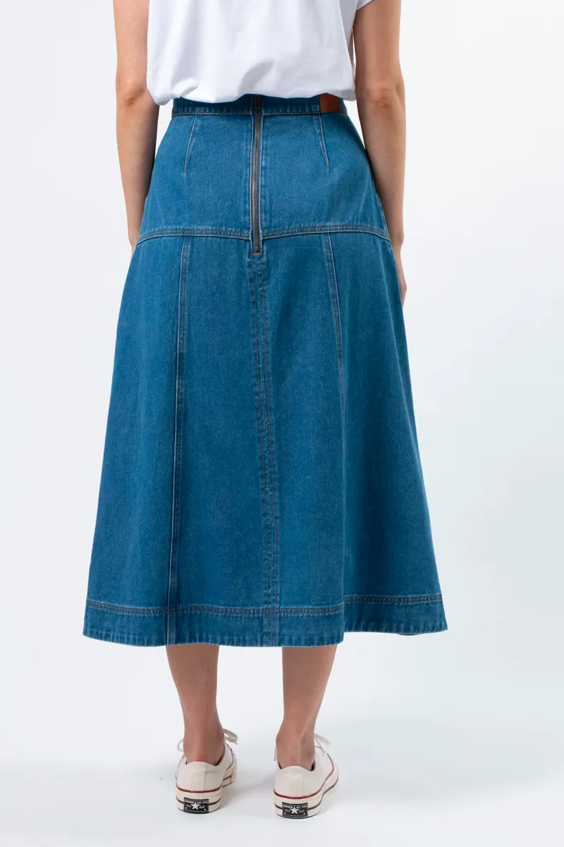 Stella   Gemma -  Dixie Skirt - Mid Wash