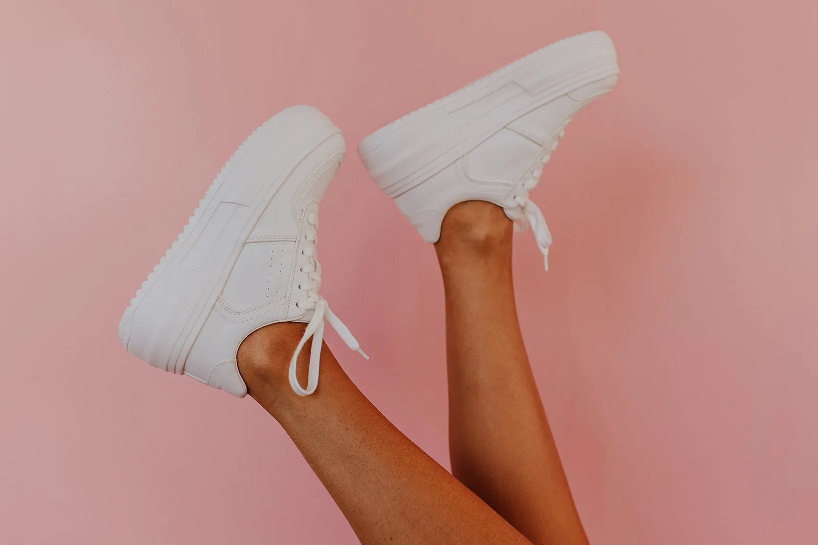 STEVE MADDEN PERRIN WHITE SNEAKERS