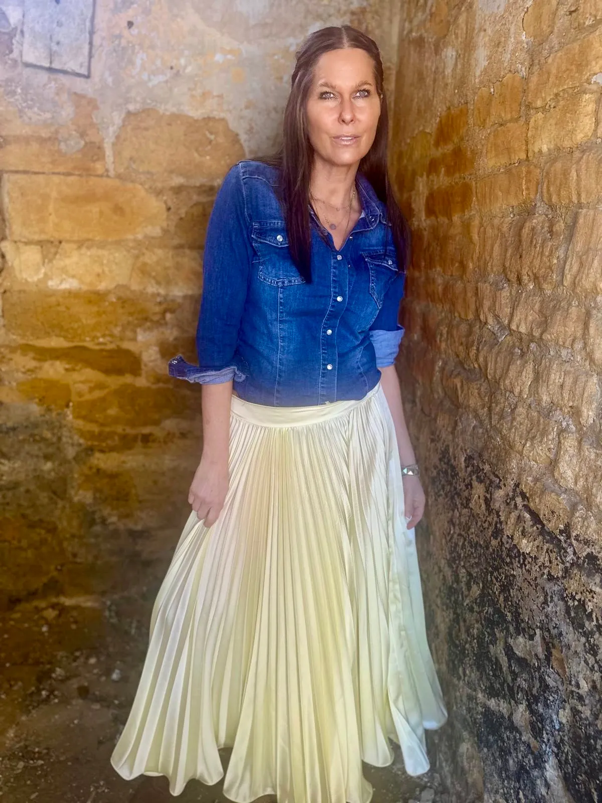 Sue Pleated Skirt - Vanilla