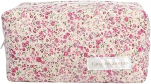 Travel Bag/Cosmetic Case/Floral Bag (Pink Floral)