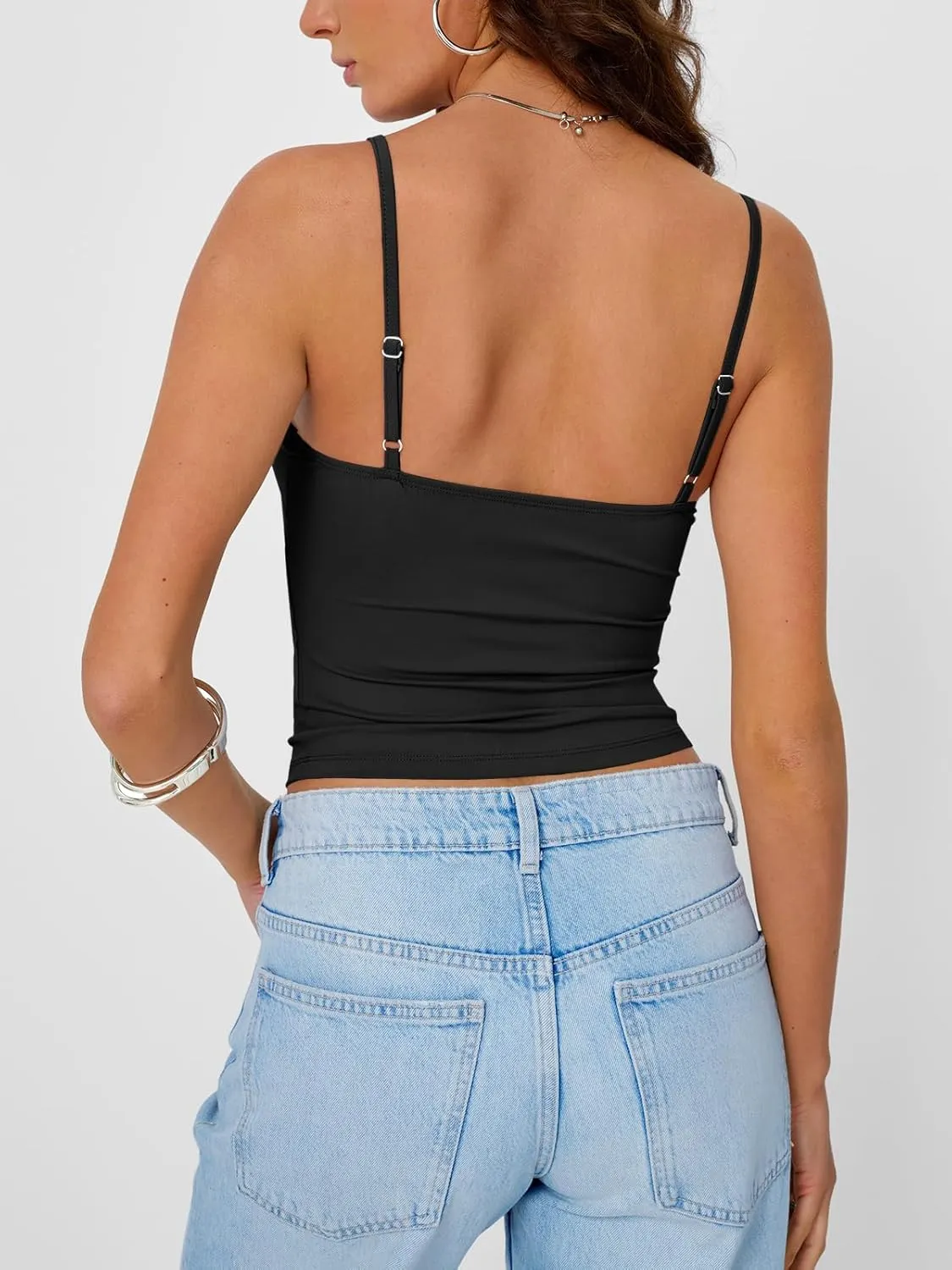 Trendy Queen Going Out Tops for Women Sexy Cute Y2K Camisole Spaghetti Strap Tank Clothes Summer Beach Vacation Outfits 2025