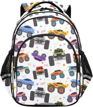Truck Cartoon Toddler Backpack for Boys Girls 3-8 School Bag for Elementary Bookbags for Preschool Kids Backpack for Kindergarten for tag2 15.3in