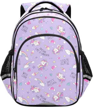 Unicorn Cartoon Toddler Backpack for Boys Girls 3-8 Kids Backpack for Kindergarten School Bag for Elementary Bookbags for Preschool for tag2 15.3in