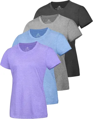 URATOT Women's Short Sleeve Moisture Wicking Athletic Gym T-Shirts Workout Shirts for Women Dry-Fit Summer Tops